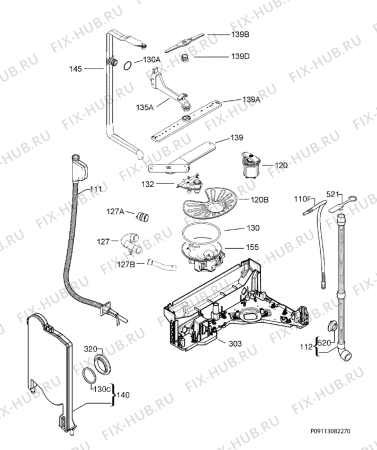 Взрыв-схема посудомоечной машины Aeg F45020VI1P - Схема узла Hydraulic System 272